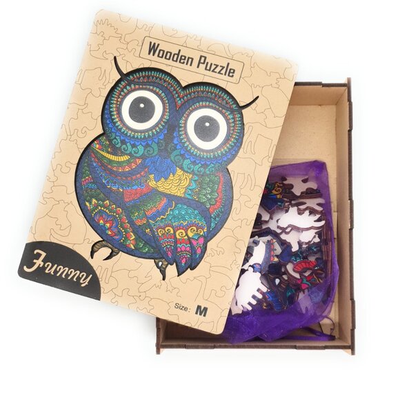 Suvira Animal Wooden Puzzle - Engaging, Educational, Owl - Picture 2 of 13